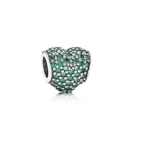 Perle en forme de coeur Romacci diamant CZ S925 argent pour Bracelet de charme européen bijoux bricolage femmes