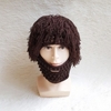 Perruque Barbe Chapeaux Hobo Mad Scientist Caveman Handmade Knit Hiver Chaud Chapeaux