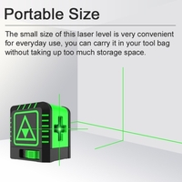 Petit niveau laser portable à 2 lignes laser de nivellement 3 ° ligne diagonale auto-nivelante niveau laser multifonction pour la disposition des carreaux de sol de la maison installation de fenêtre de porte