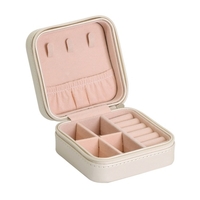 Petit organisateur de boîte à bijoux de voyage portable