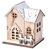 Petite maison en bois décoration de bureau ornement en bois lumineux d