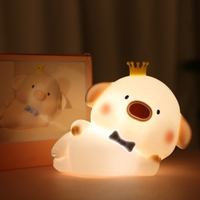 Petite veilleuse télécommandée à détection 3D Veilleuse en silicone pour cochon