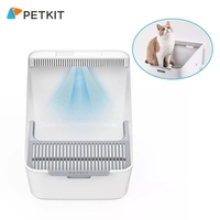 Petkit Boîte à litière auto-nettoyante automatique pour chat Open Top Toilette pour grands chats Bac à litière semi-fermé pour chat avec purificateur intermittent et système d