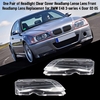 Phare Couvercle transparent Objectif Lentille Côté droit Avant Remplacer la lentille de phare pour BMW E46 3-series 4 Door 02-05