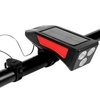 Phare de vélo à LED rechargeable USB à énergie solaire avec klaxon 3 modes d