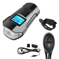 Phare de vélo rechargeable USB avec corne 120dB 4 modes d