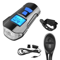 Phare de vélo rechargeable USB avec corne 120dB 4 modes d