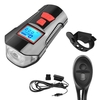 Phare de vélo rechargeable USB avec corne 120dB 4 modes d