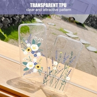 Phonecase Transparent Floral Flower Designs Soft TPU Couverture Coques De Téléphone Antichoc Mince Flexible De Protection Antidérapant Couverture De Téléphone Portable pour iPhone