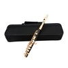 Piccolo Ottavino Demi- Taille Flûte Cuivre et de Nickel Plaqué or C Tonalité des touches avec Cork Grease Polish Cloth bâton rembourré nettoyage Box Case Tournevis