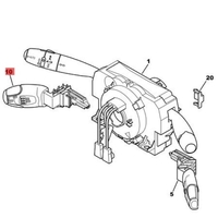 Pièces de rechange de commutateur de régulateur de vitesse compatible avec Peugeot Citroen C3 C4 C5 C6 C8