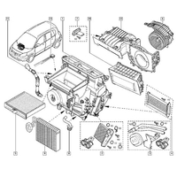 Pièces de rechange de résistance de ventilateur de ventilateur de chauffage compatibles avec Renault Grand Scenic