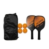 Pickleball Paddle Set Pickleball Raquettes Ball Set 2 Raquettes & 4 Pickleball Balles avec Sac de Transport pour Hommes Femmes