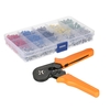 Pince à sertir pince à sertir professionnel pince à sertir pince à sertir outil pince à sertir 0, 25-6, 0 mm² + 1640 pcs Cuivre isolé connecteur à sertir pince à fil terminaisons à sertir fil électrique AWG24-10 ensemble