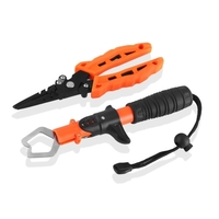 Pince de pêche en acier inoxydable pince de pêche pinces de pêche tressées pince à lèvre de poisson poignée outils de pêche