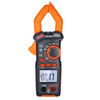 Pince multimètre numérique NEJE 600A AC / DC avec multimètre à plage automatique de température avec bip de continuité audible pince multimètre True-RMS