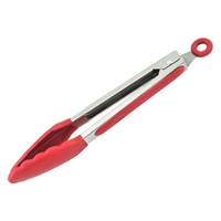 Pinces de cuisine en silicone Pinces de service pour cuisiner (12 pouces,  rouge)