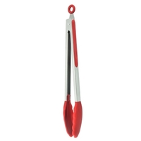 Pinces de cuisine en silicone Pinces de service pour cuisiner (16 pouces,  rouge)