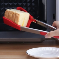 Pinces intelligentes 2 en 1 antiadhésif résistant à la chaleur Spatule silicone ustensiles de cuisine