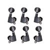 Piquets de réglage de cordes de guitare Mécaniques de réglage Mécaniques scellées Grover Tuners Clés de réglage Bouton ovale 3 Gauche 3 Droite pour guitare électrique ou guitare acoustique Chrome Noir