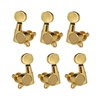 Piquets de réglage de cordes de guitare Mécaniques de réglage Mécaniques scellées Grover Tuners Clés de réglage Bouton ovale 3 Gauche 3 Droite pour guitare électrique ou guitare acoustique Chrome Noir