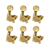 Piquets de réglage de cordes de guitare Mécaniques de réglage Mécaniques scellées Grover Tuners Clés de réglage Bouton ovale 3 Gauche 3 Droite pour guitare électrique ou guitare acoustique Chrome Noir