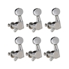 Piquets de réglage de cordes de guitare Mécaniques de réglage Mécaniques scellées Grover Tuners Clés de réglage Bouton ovale 3 Gauche 3 Droite pour guitare électrique ou guitare acoustique Chrome Noir