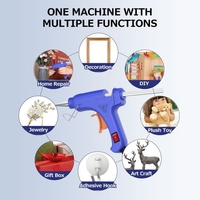 Pistolet à colle chaude Portable 20 W avec 12 bâtons de colle Mini pistolet à colle tenu dans la main pour enfants