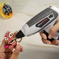 Pistolet à colle thermofusible au lithium MarsWorker 4V avec batterie au lithium rechargeable intégrée de 2000mAh