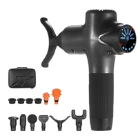 Pistolet de massage des tissus profonds avec contrôle tactile 1300-3200 tr / min Masseur électrique à percussion pour le dos avec batterie longue durée de 24 heures Vitesses variables à 7 niveaux 8 accessoires pour les athlètes Soulagement de la dou