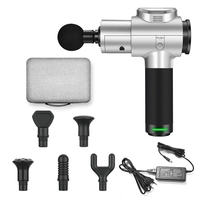 Pistolet de massage Masseur à percussion puissant Pistolet de massage des tissus profonds avec 6 têtes de massage
