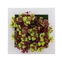 Plantes de Simulation artificielles Tenture murale 3D/Fleurs de bureau Cadre photo de plantes artificielles pour le cadeau de décoration murale de bureau à domicile