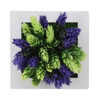 Plantes de Simulation artificielles Tenture murale 3D/Fleurs de bureau Cadre photo de plantes artificielles pour le cadeau de décoration murale de bureau à domicile
