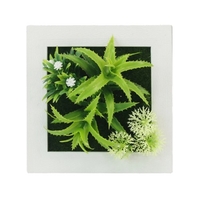 Plantes de Simulation artificielles Tenture murale 3D/Fleurs de bureau Cadre photo de plantes artificielles pour le cadeau de décoration murale de bureau à domicile