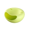 Plat en plastique créatif de plat de casse-croûte de casse-croûte de fruit sec de double couche en plastique