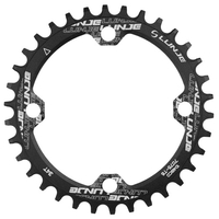 Plateau de vélo 32T/34T/38T 104mm BCD Anneau de manivelle de vélo à 4 boulons Compatible avec une vitesse unique