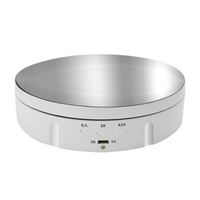 Plateau tournant électrique à 360 °,  chargeur USB,  présentoir rotatif,  3 vitesses réglable pour la photographie,  affichage de bijoux