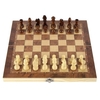 Pliage en bois trois-en-un costume échiquier bois échecs dames costume backgammon costume échecs jeu de société