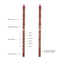Pluggable Bitter Bamboo Flute Dizi traditionnelle chinoise main Bois Musical Instrument clé de D Niveau d