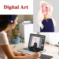 PNBOO PN640 Tablette Graphique Tablette de Dessin Numérique avec 8192 Niveaux de Sensibilité à la Pression Résolution 5080LPI 4 Touches de Raccourci