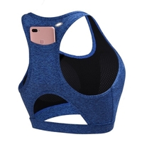Poche arrière de soutien-gorge de sport yoga résistant aux chocs