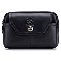 Pochette de ceinture en cuir pour hommes sac banane pochette de téléphone avec boucle de ceinture