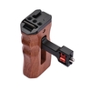 Poignée de cage de caméra en bois réglable Poignée latérale gauche/droite Vis 1/4 pouce Support de style ARRI avec mini-clé de montage pour griffe froide Compatible avec la cage vidéo SmallRig