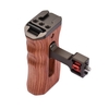 Poignée de cage de caméra en bois réglable Poignée latérale gauche/droite Vis 1/4 pouce Support de style ARRI avec mini-clé de montage pour griffe froide Compatible avec la cage vidéo SmallRig