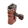 Poignée de cage de caméra en bois réglable Poignée latérale gauche/droite Vis 1/4 pouce Support de style ARRI avec mini-clé de montage pour griffe froide Compatible avec la cage vidéo SmallRig