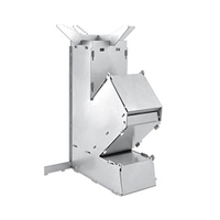 Poêle à bois pliable extérieur poêle à bois portatif détachable en acier inoxydable réchaud de tente de camp
