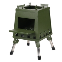 Poêle de camping pliant Poêle à bois portable avec pieds rétractables pour camping randonnée randonnée réchaud de cuisine en plein air
