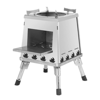 Poêle de camping pliant Poêle à bois portable avec pieds rétractables pour camping randonnée randonnée réchaud de cuisine en plein air