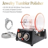 Polisseuse à gobelet pour bijoux 3KG 6.6Lb Mini machine à polir à baril rotatif Temps de rotation bidirectionnel / Vitesse commutable pour pièces de monnaie Élimination de la rouille en métal Finition de polissage de surface