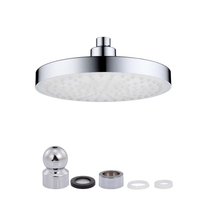 Pommeau de douche à effet pluie LED Pomme de douche ronde de 8 pouces
